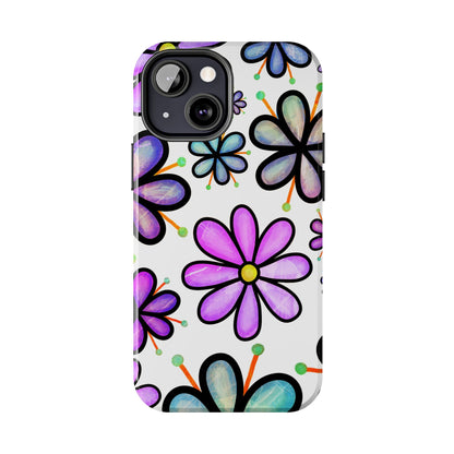 Whimsical Lavender Floral iPhone Case – Ultra-Slim, High-Gloss Finish