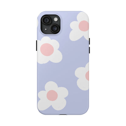 Retro Daisy Pastel Tough iPhone Case – Durable Design with Soft Matte Finish