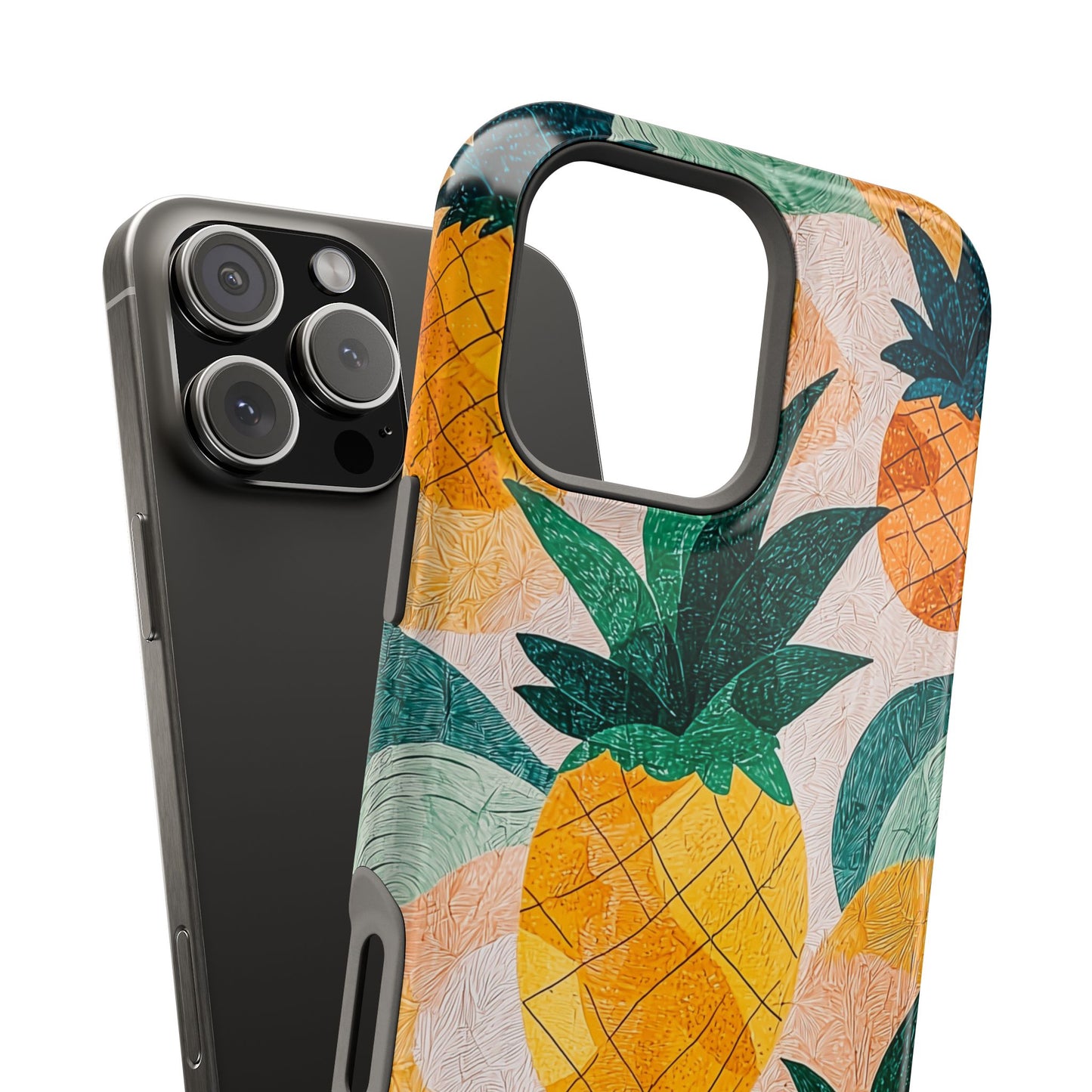 Tropical Pineapple MagSafe iPhone Case – Vibrant Fruit Design, Tough Dual-Layer Protection