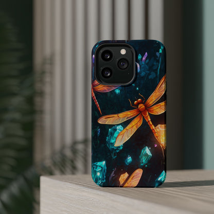 Mystical Dragonflies & Crystals – MagSafe iPhone Series Case