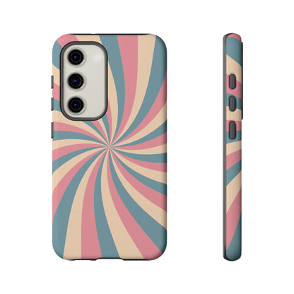 Vintage Pastel Swirl  Samsung Galaxy Case – Dual-Layer Protection with 70s-Inspired Design