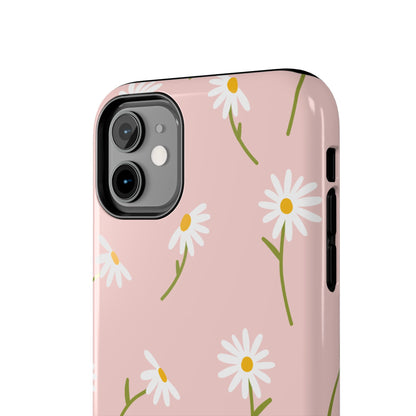 Daisy Delight Tough iPhone Case – Cute Floral Design with Dual-Layer Protection