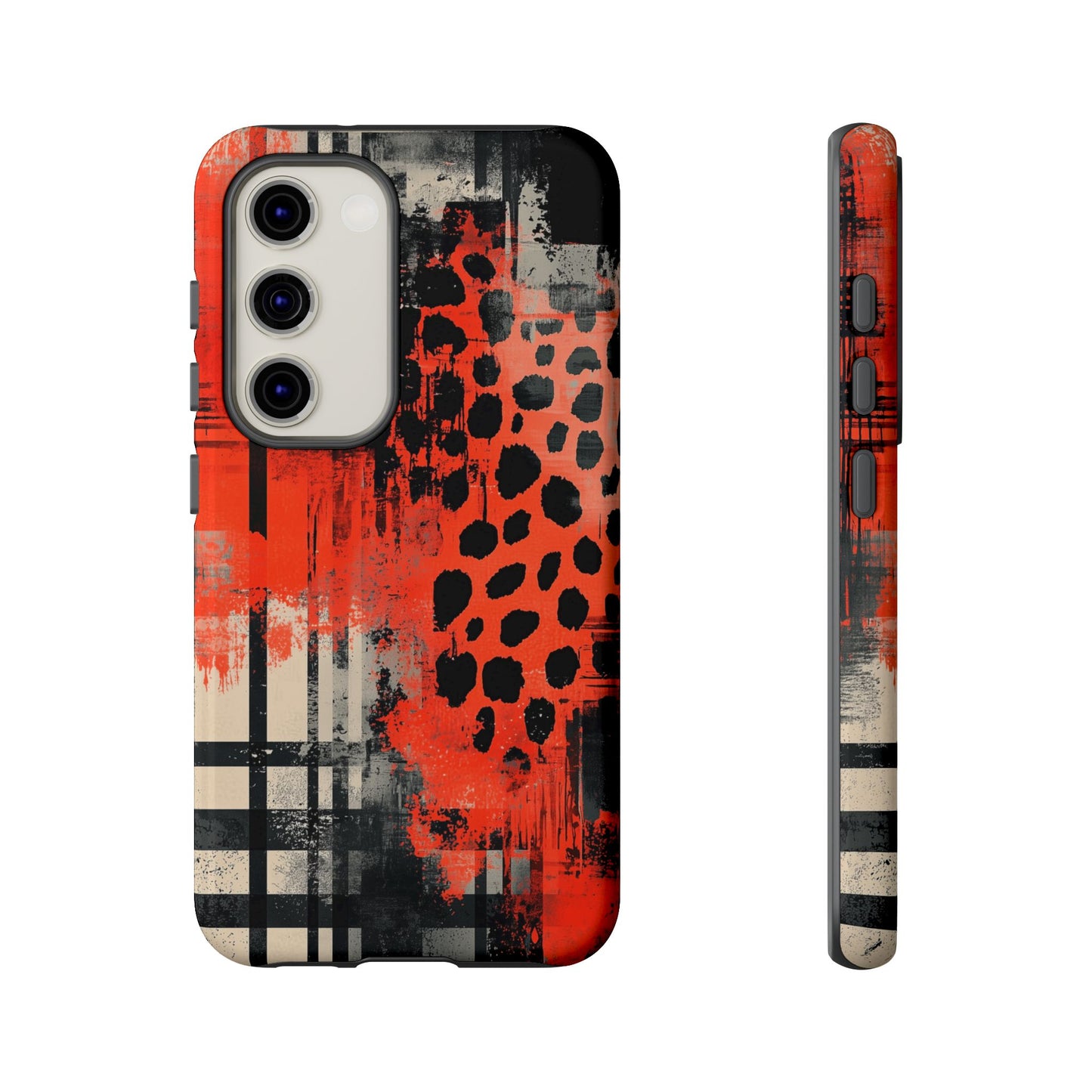 Cheetah Plaid Case – Red & Black Pattern