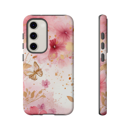 Blush Pink Floral Butterfly - Samsung Galaxy Case