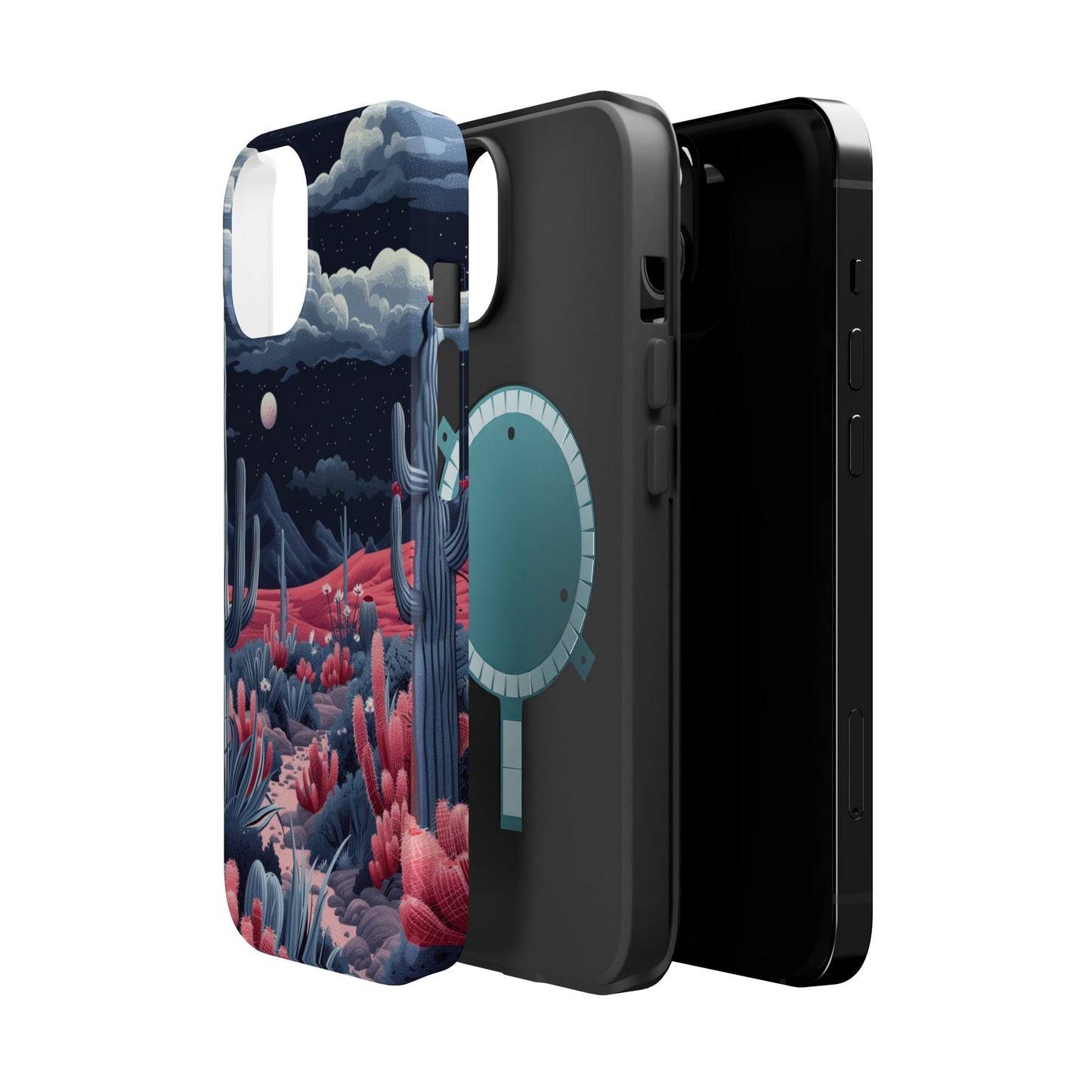 Moonlit Saguaro iPhone Case