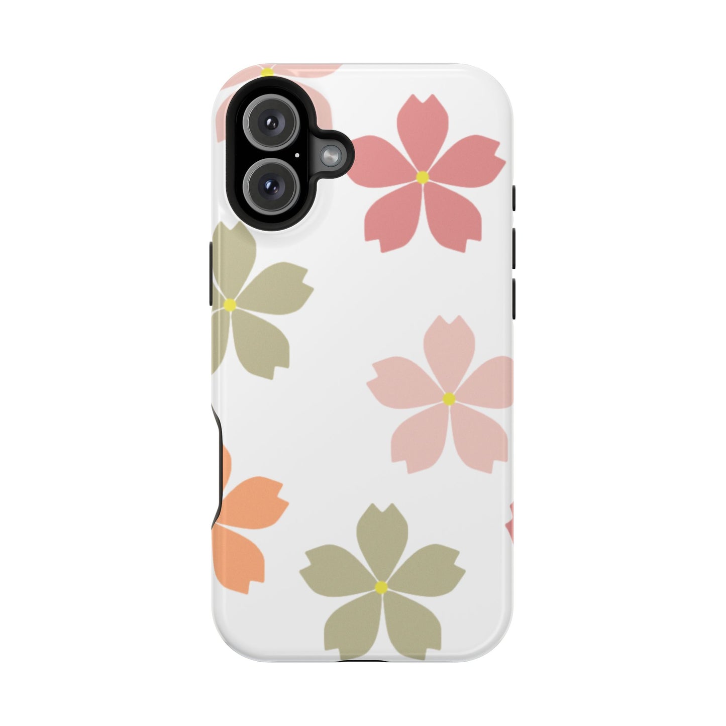 Pastel Sakura Blossom Tough MagSafe iPhone Case – Durable Design with Soft Matte Finish