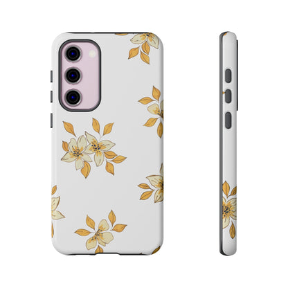 Delicate Yellow Blossom Samsung Galaxy Case – Minimalist Floral Design with Matte Finish