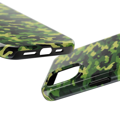 Green Woodland Camouflage – iPhone Case, Sleek and Durable Design