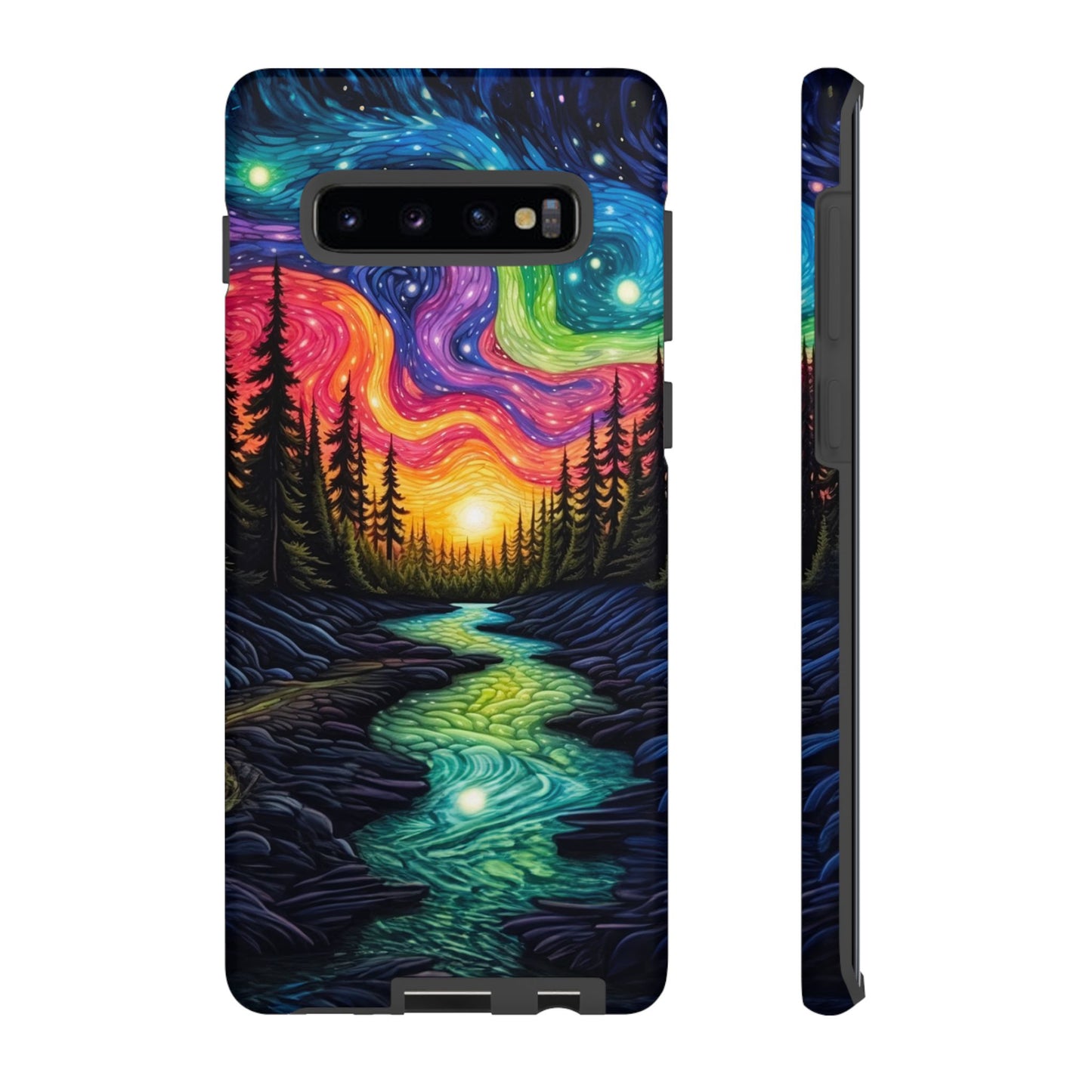 Celestial Nightscape Samsung Galaxy Case – Vibrant River and Starry Sky Design