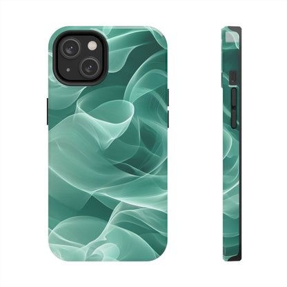 Emerald Flow iPhone Case – Translucent Green Fabric - Inspired Design - BOGO Cases