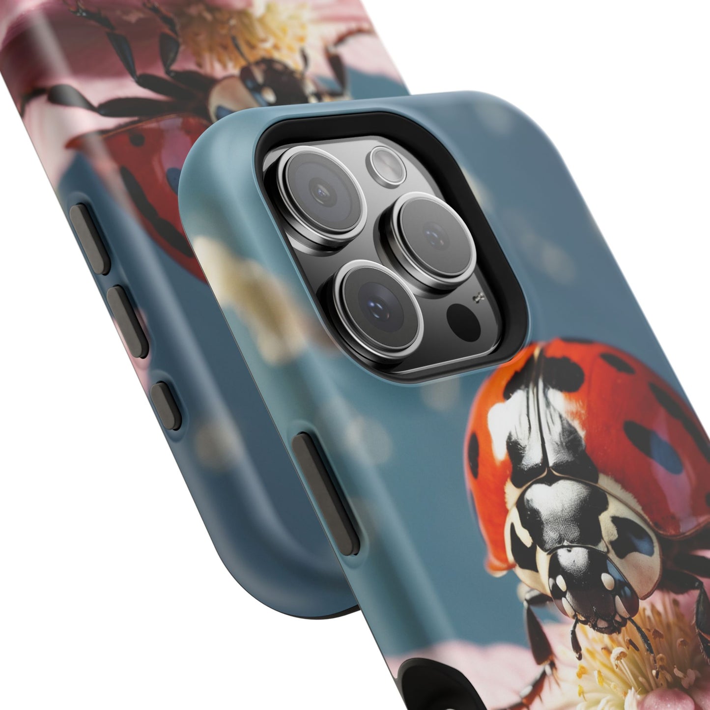 MagSafe iPhone Case: Floral Ladybug Delight