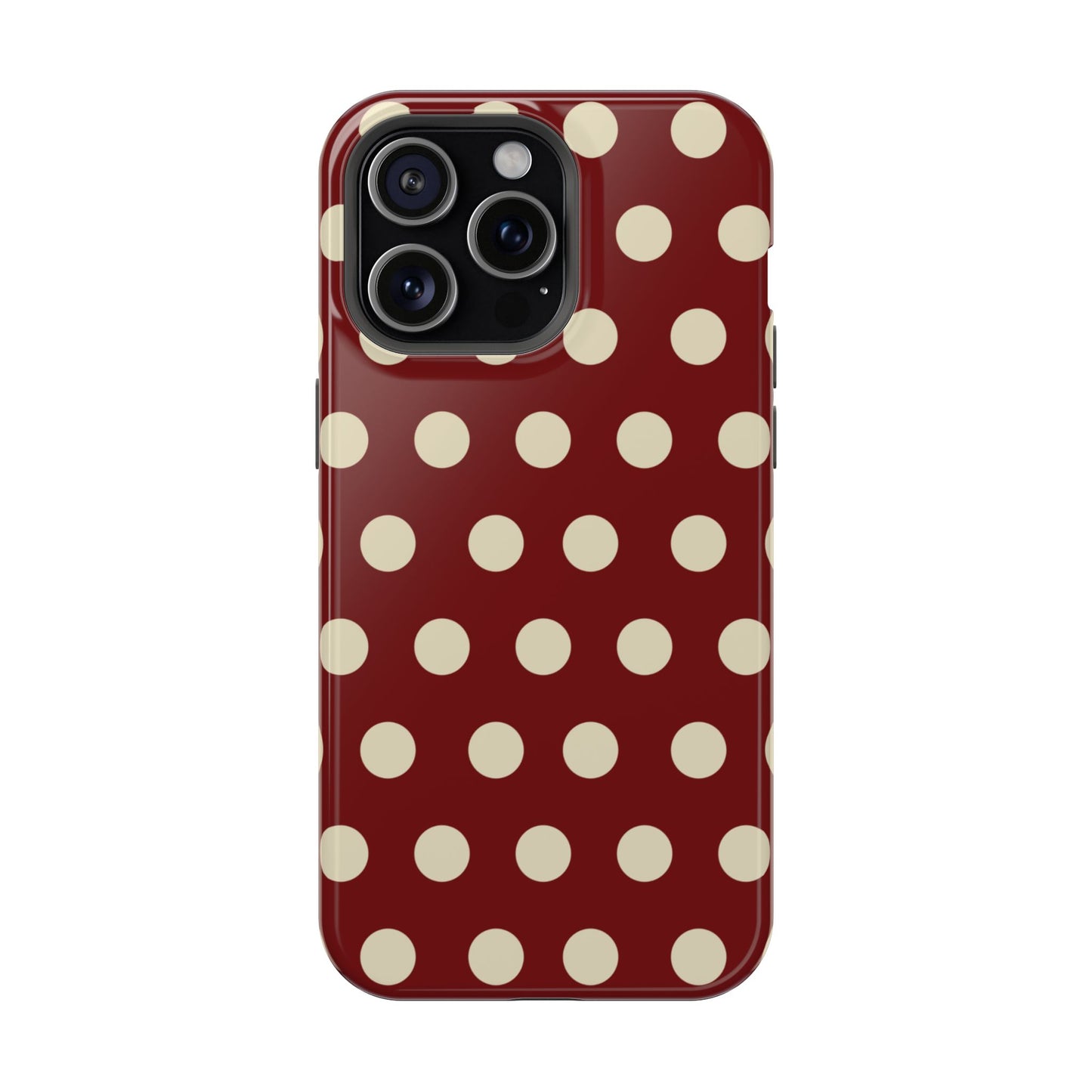 Classic Red & Cream Polka Dots - MagSafe iPhone Case