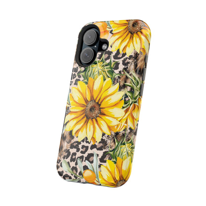 Leopard Sunflower Chic - MagSafe  iPhone Series Case