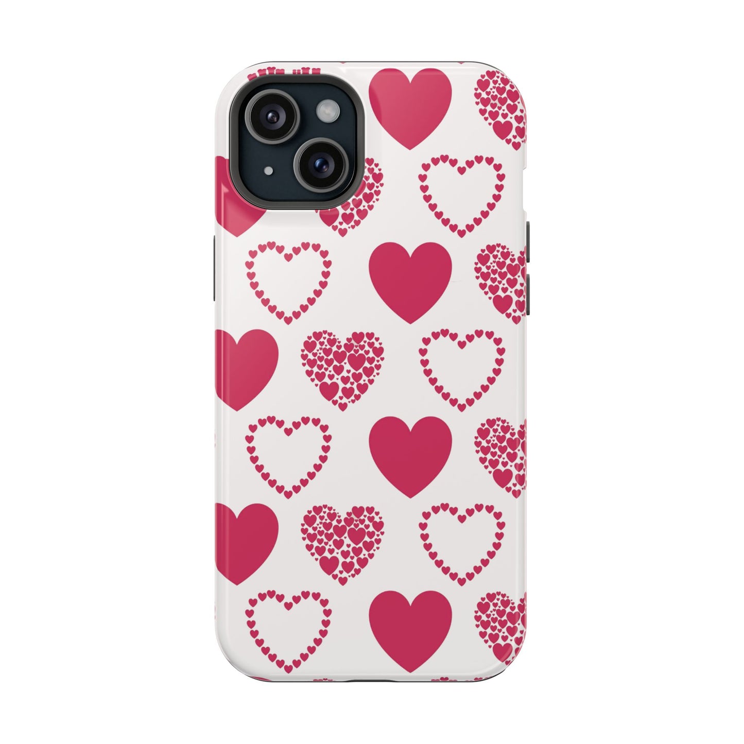 Clustered Pink Hearts MagSafe iPhone Case