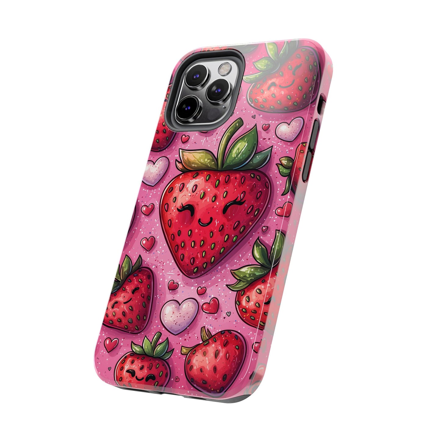 Cute Strawberry Kawaii iPhone Case – Fun Pink Design - BOGO Cases