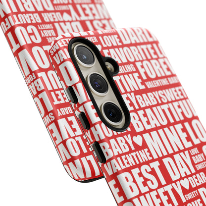 Valentine's Love Typography Samsung Galaxy Case