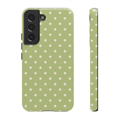 Sage Green Polka Dots – Samsung Galaxy Case