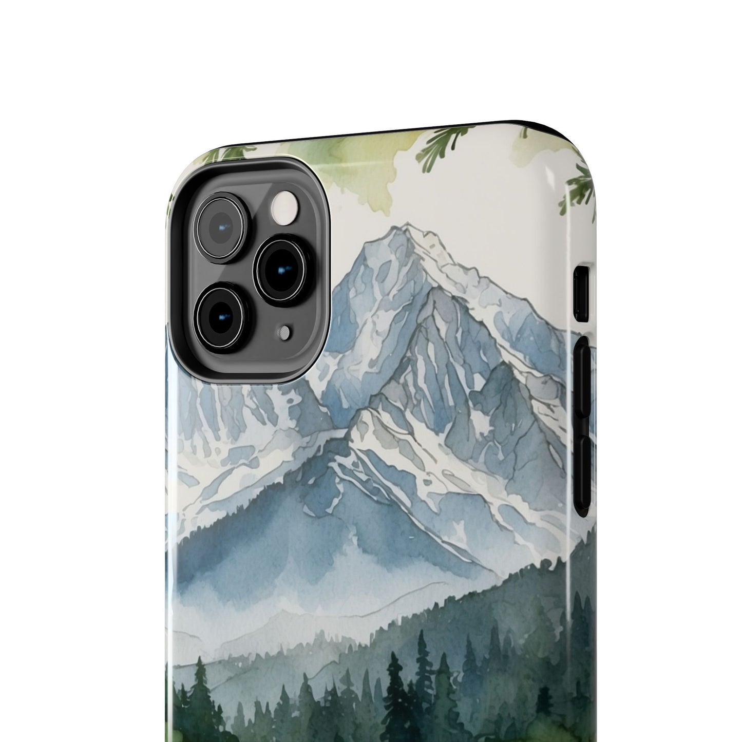 Watercolor Alpine Mountainscape - iPhone Case