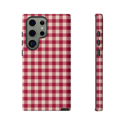 Vintage Red Gingham Check – Samsung Galaxy Case