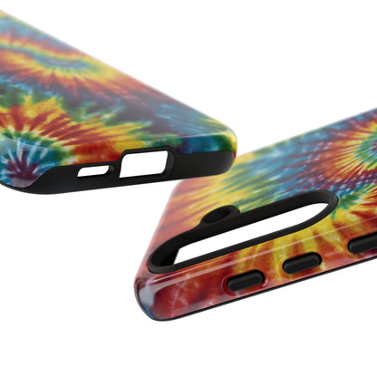 Vibrant Tie-Dye Swirl Samsung Galaxy Case – Retro Rainbow Design