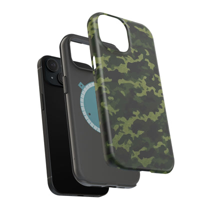 Dark Green Camouflage – MagSafe iPhone Case, Slim and Drop-Resistant