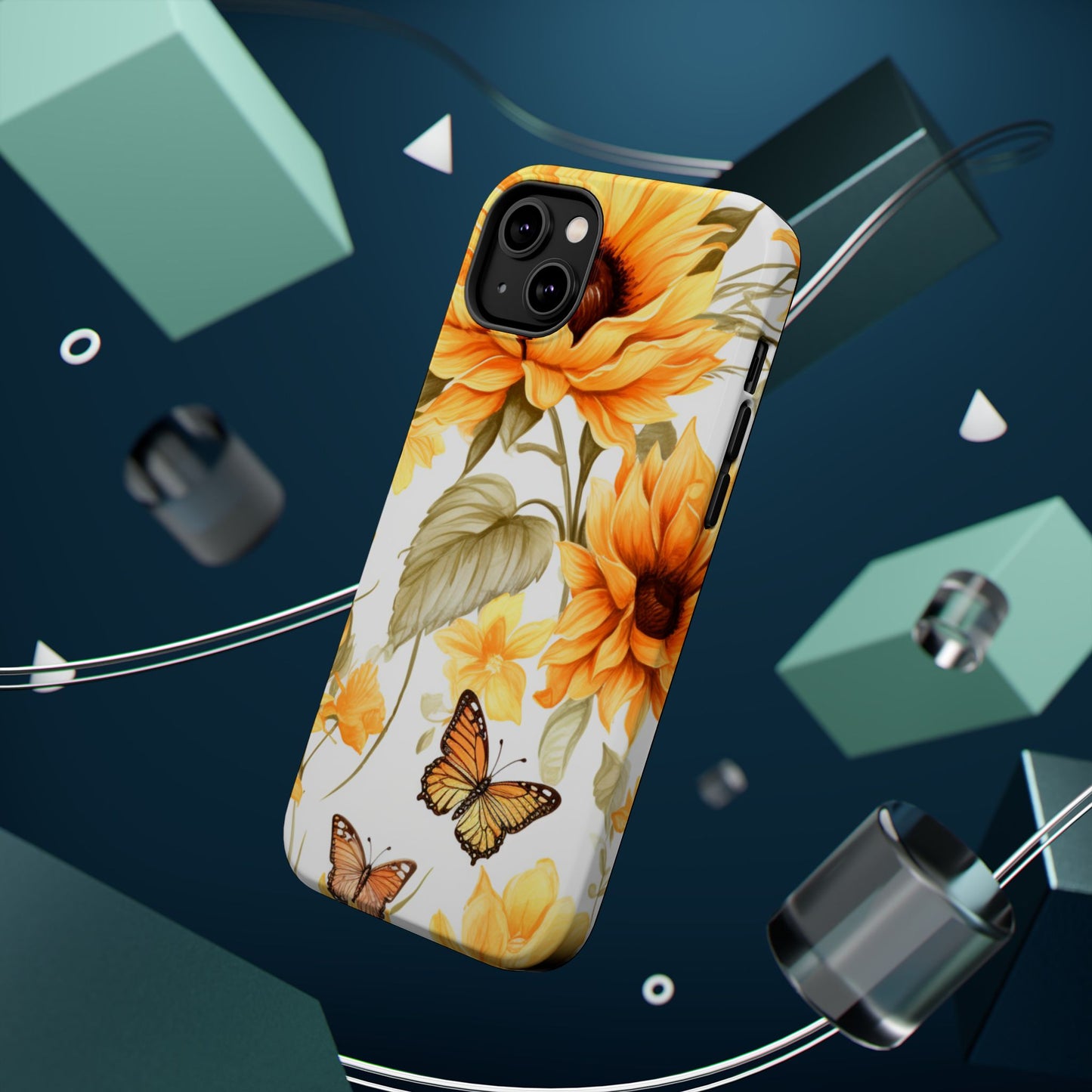 Sunflower & Butterfly Bliss - MagSafe iPhone Series Case