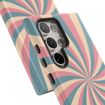 Vintage Pastel Swirl  Samsung Galaxy Case – Dual-Layer Protection with 70s-Inspired Design