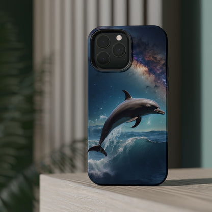 Dolphin Galaxy Splash - MagSafe-Compatible Case