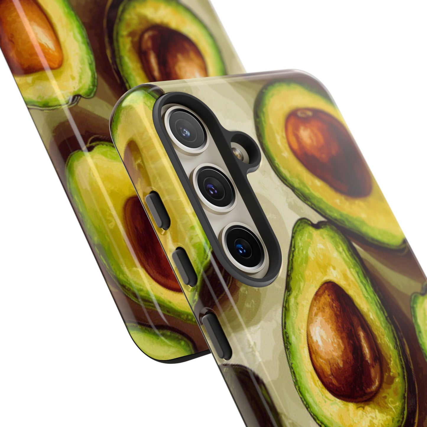 Realistic Avocado Samsung Galaxy  Case – Detailed Green Fruit Design, Shockproof Protection