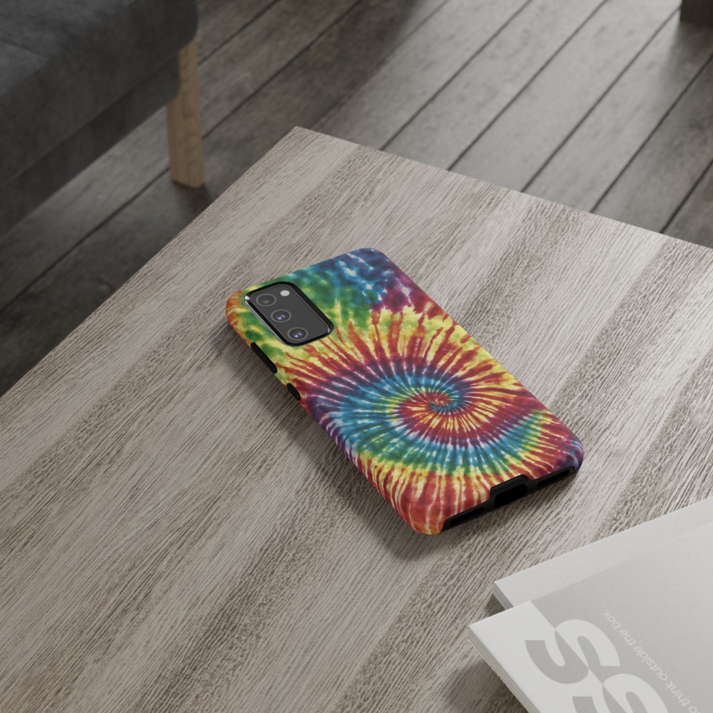 Colorful Retro Tie-Dye Samsung Galaxy Case – Spiral Rainbow Design