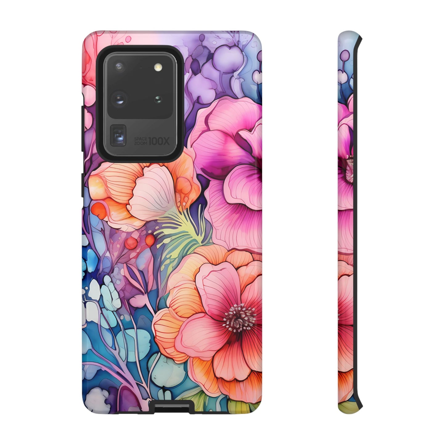 Bright Watercolor Floral Splash iPhone Series Case – Bold Artistic Design