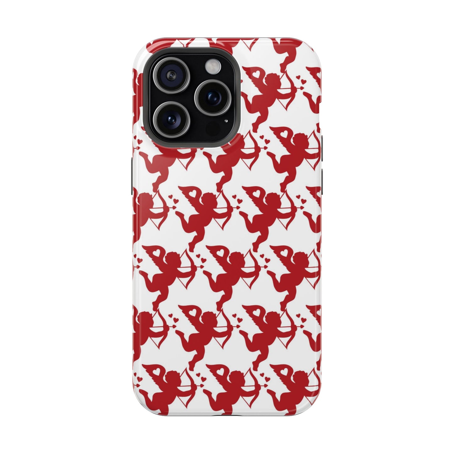 Red Cupid Love Pattern MagSafe Case