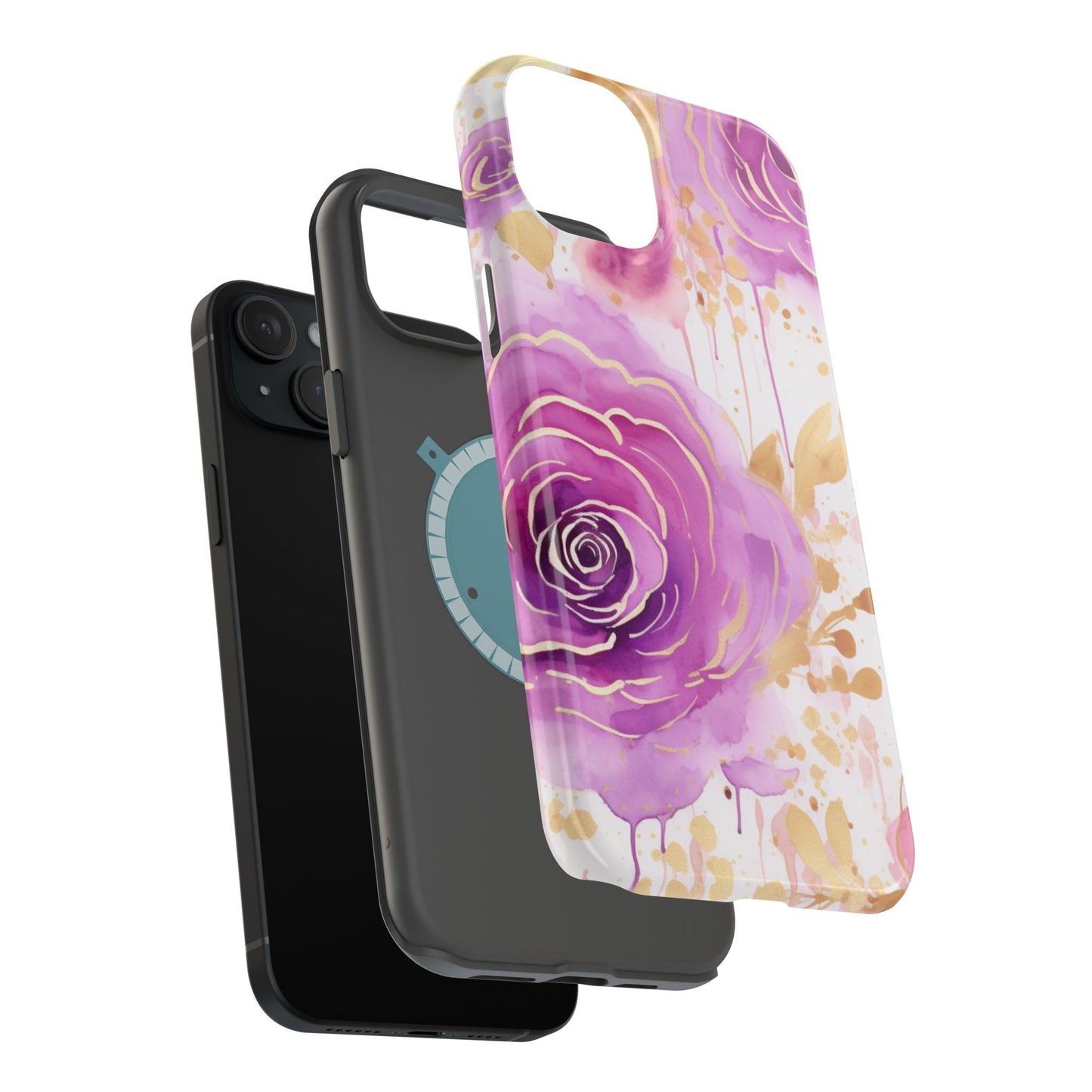 Radiant Purple & Gold Floral - MagSafe iPhone Series Case