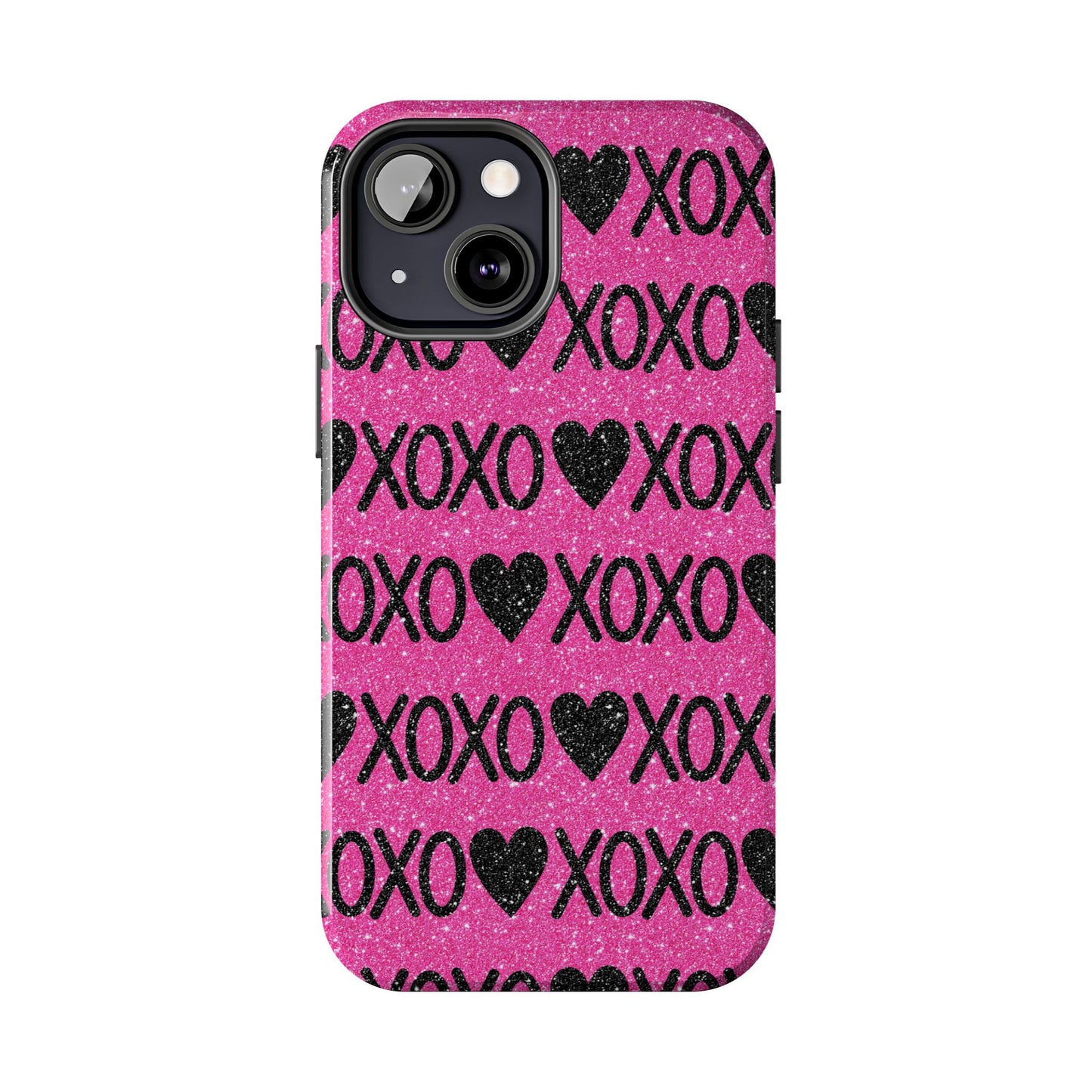 XOXO Glitter Hearts iPhone Case