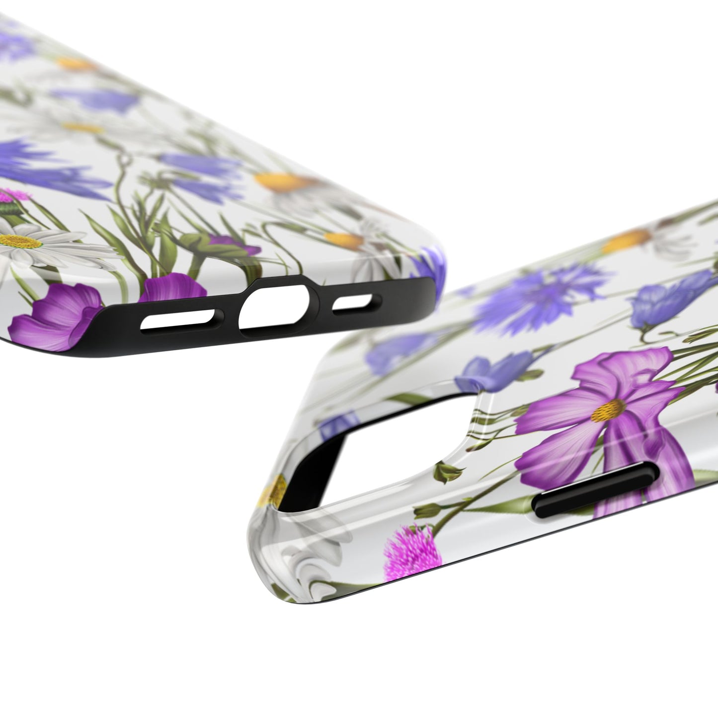 Wildflower Meadow iPhone Case – Purple, Blue, and White Floral Design