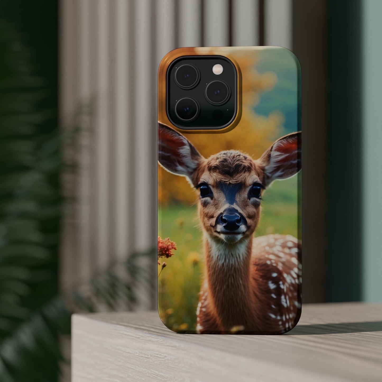 MagSafe-Compatible iPhone Case – Golden Meadow Fawn