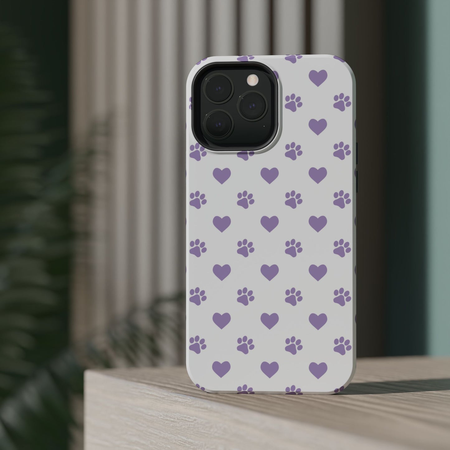 Paw Prints & Hearts – MagSafe iPhone Case with Adorable Pet-Lover Design