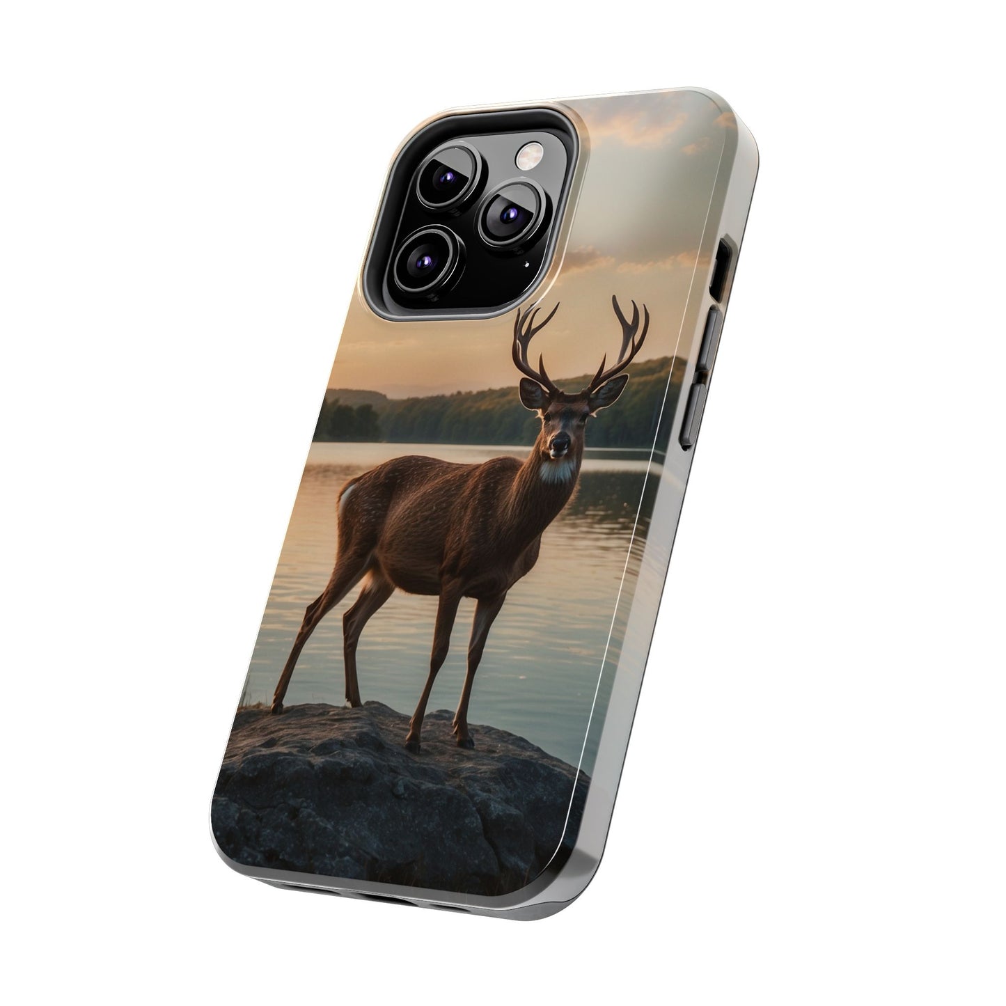 Majestic Stag at Sunset – iPhone Case