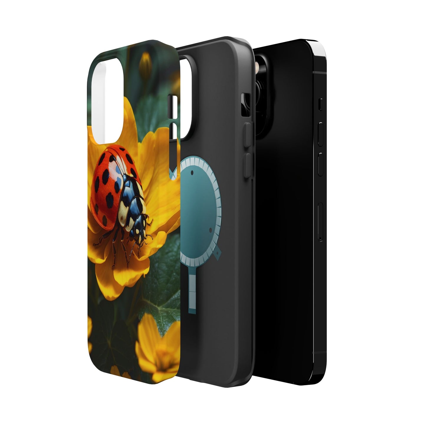 Yellow Blossoms with Bug Accent - MagSafe iPhone Case