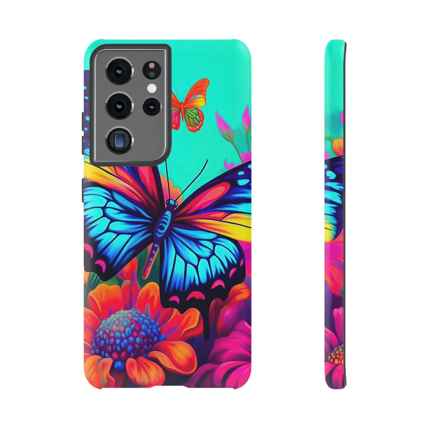 Vivid Butterfly & Floral Burst - Samsung Galaxy Case - BOGO Cases