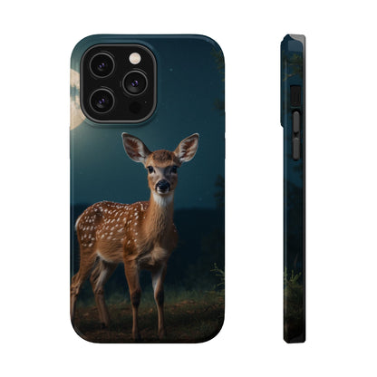 MagSafe-Compatible iPhone Case – Mystic Fawn Under the Moonlit Sky