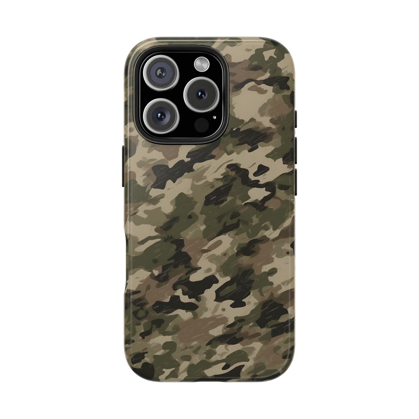 Classic Light Brown Camouflage – Durable iPhone Case with Timeless Design