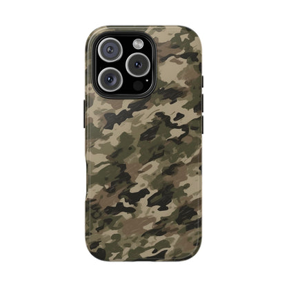 Classic Light Brown Camouflage – Durable iPhone Case with Timeless Design