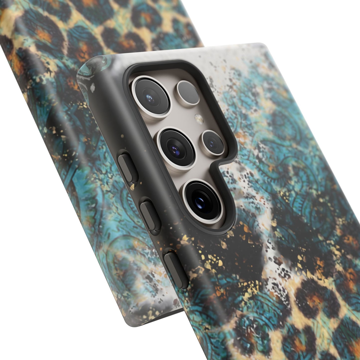 Turquoise Paisley Cowhide Leopard - Samsung Galaxy Series Case