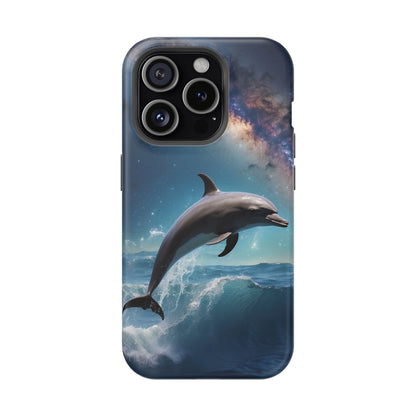 Dolphin Galaxy Splash - MagSafe-Compatible Case