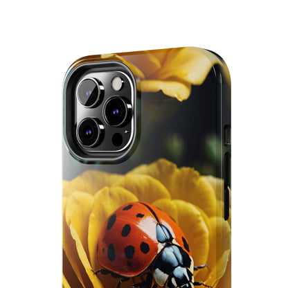 iPhone Case: Ladybug on Yellow Petals