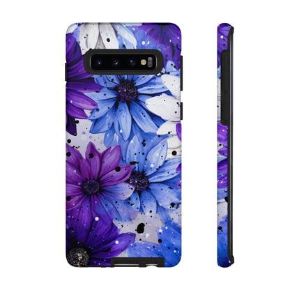 Vibrant Purple & Blue Floral Splash - Samsung Galaxy Series Case