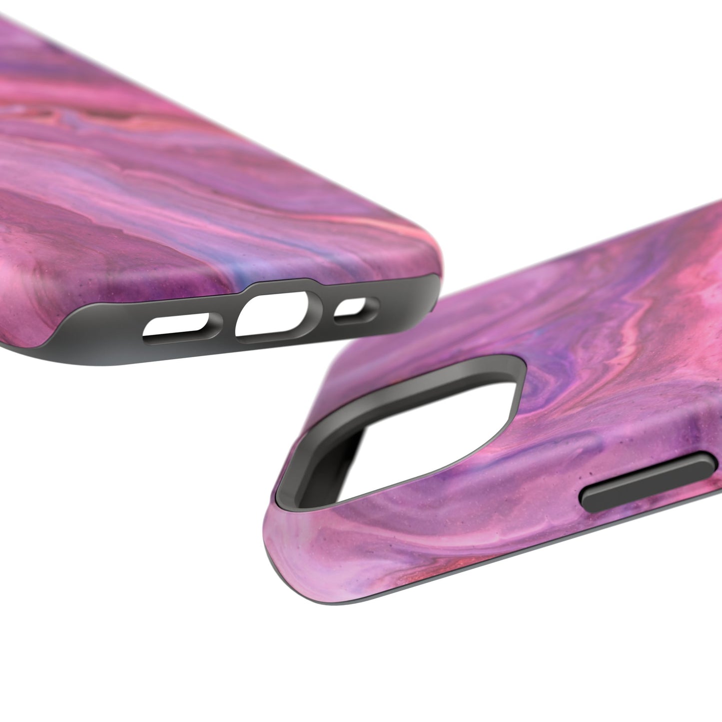 Lavender Dreamscape – MagSafe Case with Abstract Purple & Pink Marble Art