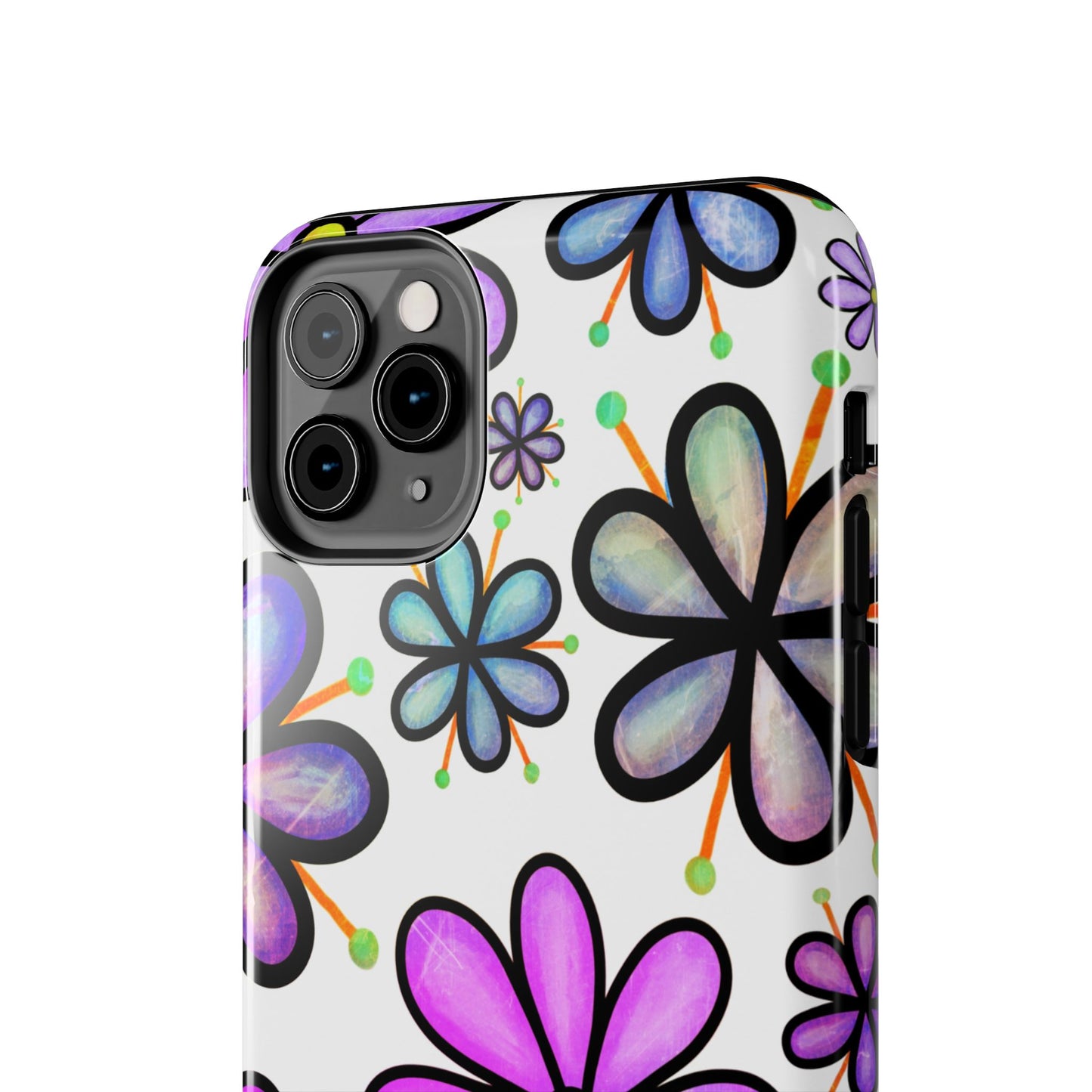 Whimsical Lavender Floral iPhone Case – Ultra-Slim, High-Gloss Finish