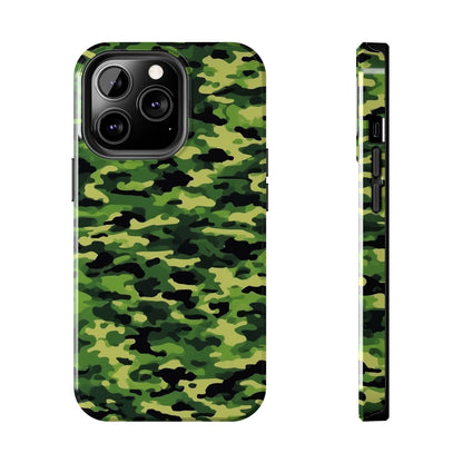 Green Woodland Camouflage – iPhone Case, Sleek and Durable Design